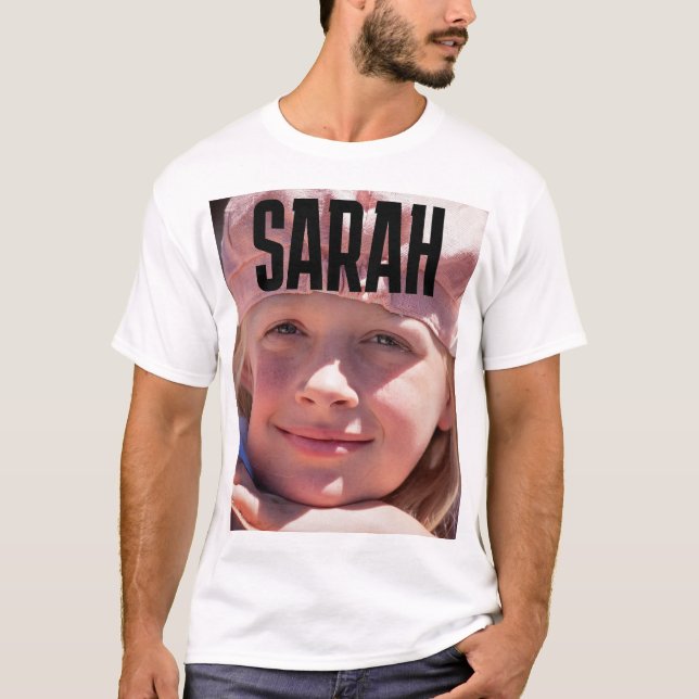 CUSTOM PHOTO AND TEXT T-SHIRT (Front)