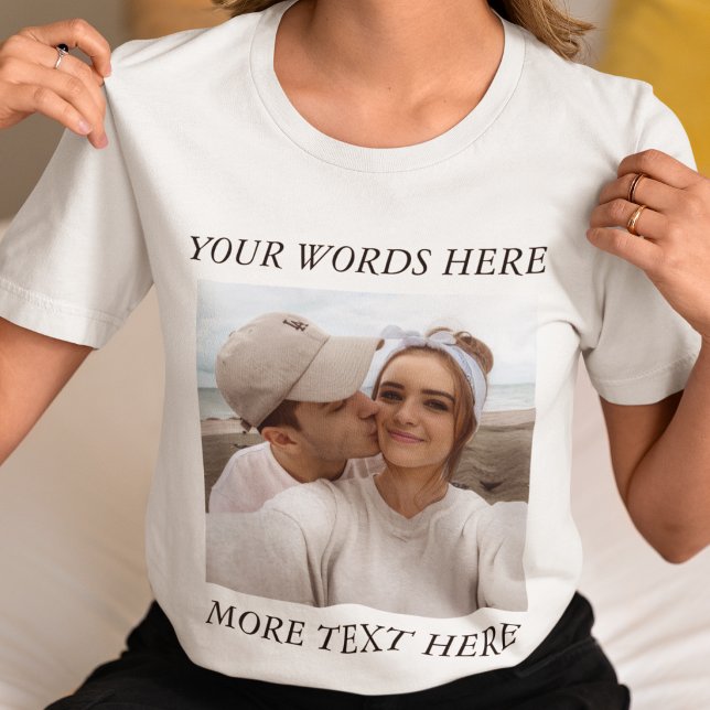 Custom Photo and Text T-Shirt (Creator Uploaded)