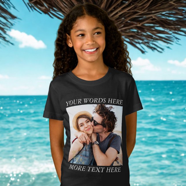 Custom Photo and Text T-Shirt (Creator Uploaded)