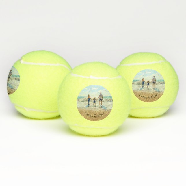 Custom Photo and Text Tennis Balls - Your Design (Multi)