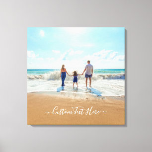 Custom Photo and Text - Unique Your Own Design - Canvas Print