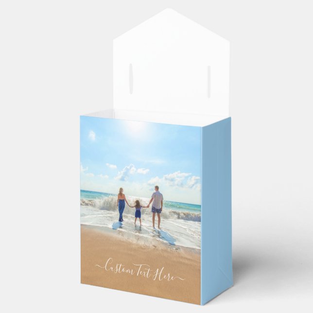 Custom Photo and Text - Unique Your Own Design -   Favour Box (Opened)