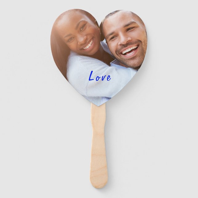 Custom Photo and Text - Unique Your Own Design Hand Fan (Front)