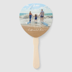 Custom Photo and Text - Unique Your Own Design Hand Fan