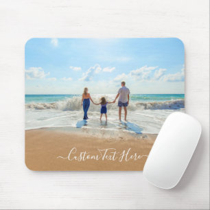 Custom Photo and Text - Unique Your Own Design - Mouse Mat