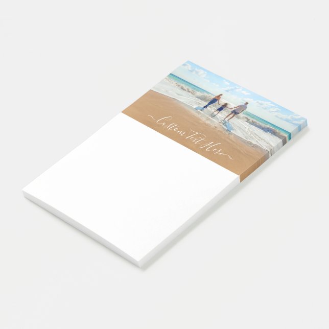 Custom Photo and Text - Unique Your Own Design  Post-it Notes (Angled)