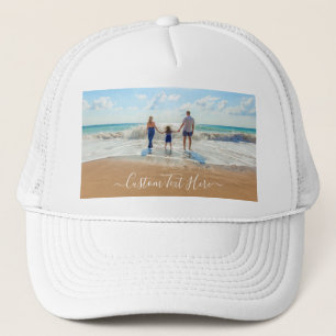 Custom Photo and Text - Unique Your Own Design Trucker Hat