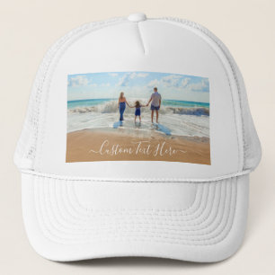 Custom Photo and Text - Unique Your Own Design Trucker Hat