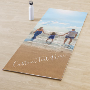 Custom Photo and Text - Unique Your Own Design -   Yoga Mat