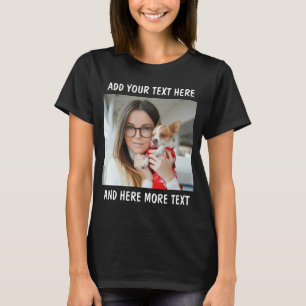 Custom Photo and Text Women T-Shirt