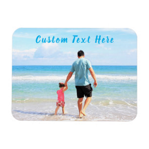 Custom Photo and Text - Your Own Design - Best DAD Magnet