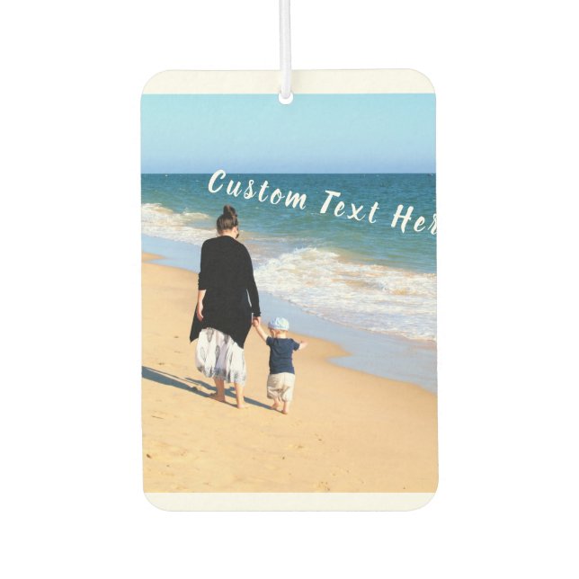 Custom Photo and Text - Your Own Design - Best MOM Car Air Freshener (Front)