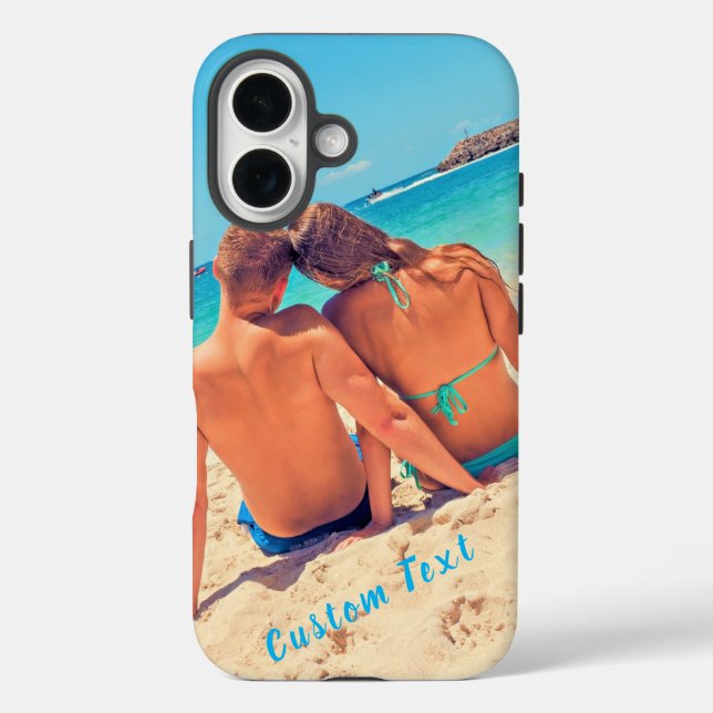 Custom Photo and Text - Your Own Design - Couple Case-Mate iPhone Case (Back)