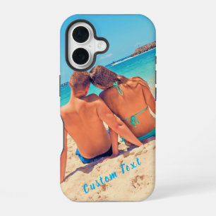 Custom Photo and Text - Your Own Design - Couple iPhone 16 Case