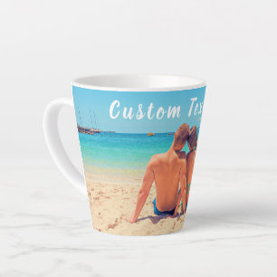 Custom Photo and Text - Your Own Design - Couple Latte Mug
