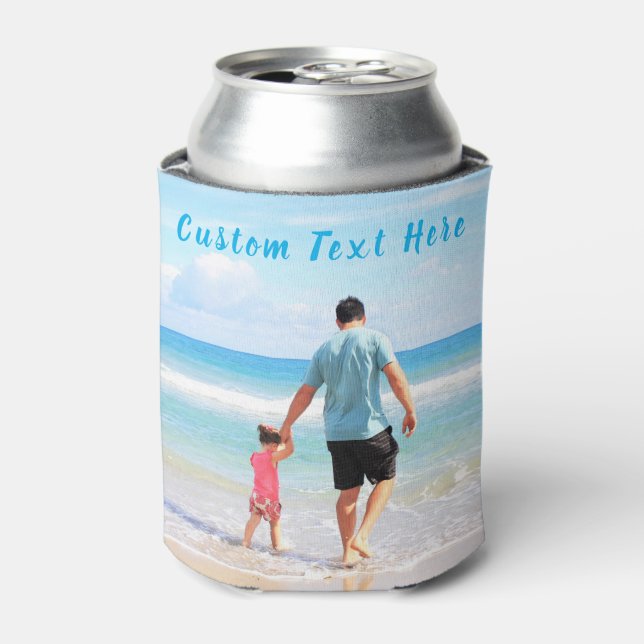 Custom Photo and Text - Your Own Design - For Dad Can Cooler (Can Front)