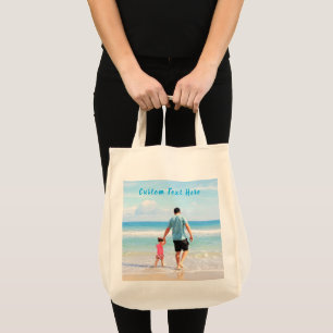 Custom Photo and Text - Your Own Design - For Dad Tote Bag