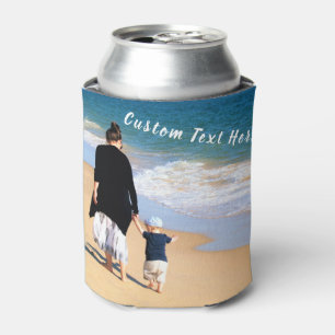 Custom Photo and Text - Your Own Design - For Mum Can Cooler