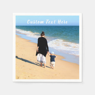 Custom Photo and Text - Your Own Design - For Mum Napkin