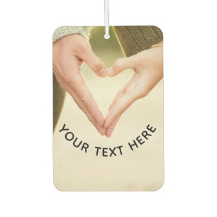 Custom Photo and Text Your Own Design - Love  Car Air Freshener