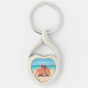 Custom Photo and Text - Your Own Design - Love Key Ring