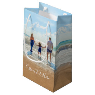Custom Photo and Text - Your Own Design - Modern Small Gift Bag