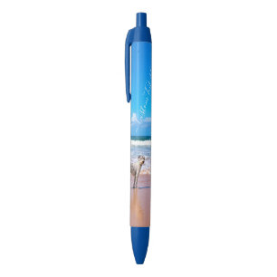 Custom Photo and Text - Your Own Design - My Dog Blue Ink Pen