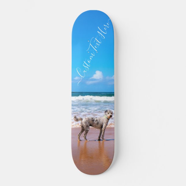 Custom Photo and Text - Your Own Design - My Pet   Skateboard (Front)