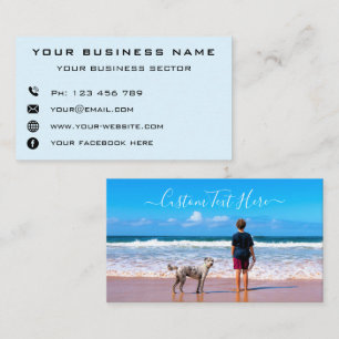 Custom Photo and Text - Your Own Design - Personal Business Card