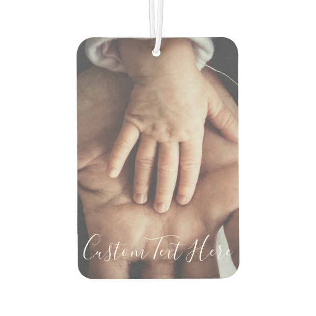 Custom Photo and Text Your Own Design Personalised Car Air Freshener (Back)
