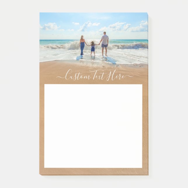 Custom Photo and Text Your Own Design Post-it Notes (Front)