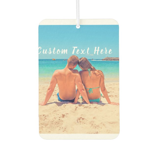 Custom Photo and Text Your Own Design - Romantic Car Air Freshener (Front)