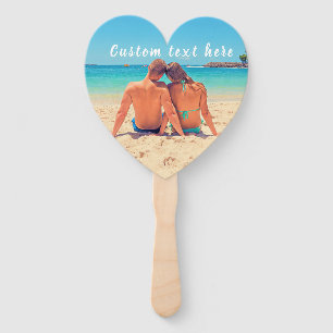 Custom Photo and Text - Your Own Design - Romantic Hand Fan