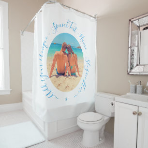 Custom Photo and Text - Your Own Design - Romantic Shower Curtain