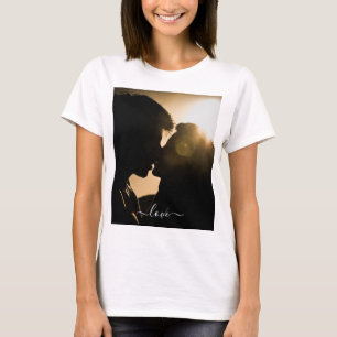 Custom Photo and Text Your Own Design - Romantic   T-Shirt