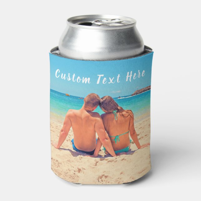 Custom Photo and Text - Your Own Design - Special  Can Cooler (Can Front)