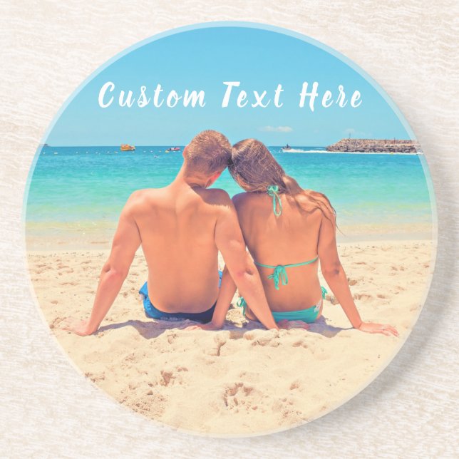 Custom Photo and Text - Your Own Design - Special  Coaster (Front)