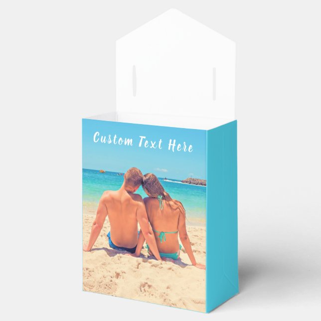Custom Photo and Text - Your Own Design - Special  Favour Box (Opened)