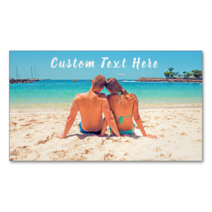 Custom Photo and Text - Your Own Design - Special  Magnetic Business Card