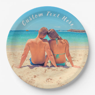 Custom Photo and Text - Your Own Design - Special Paper Plate