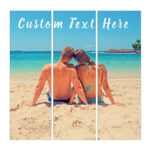 Custom Photo and Text - Your Own Design - Special  Triptych