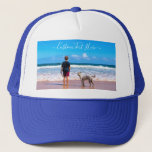 Custom Photo and Text - Your Own Design - Your Pet Trucker Hat<br><div class="desc">Custom Photo and Text - Your Own Design - Your Pets - Personalised Family / Friends or Personal Gift - Add Your Photo and Text - Resize and move or remove and add elements / text with customisation tool ! Choose / add your favourite font / text colour ! You...</div>
