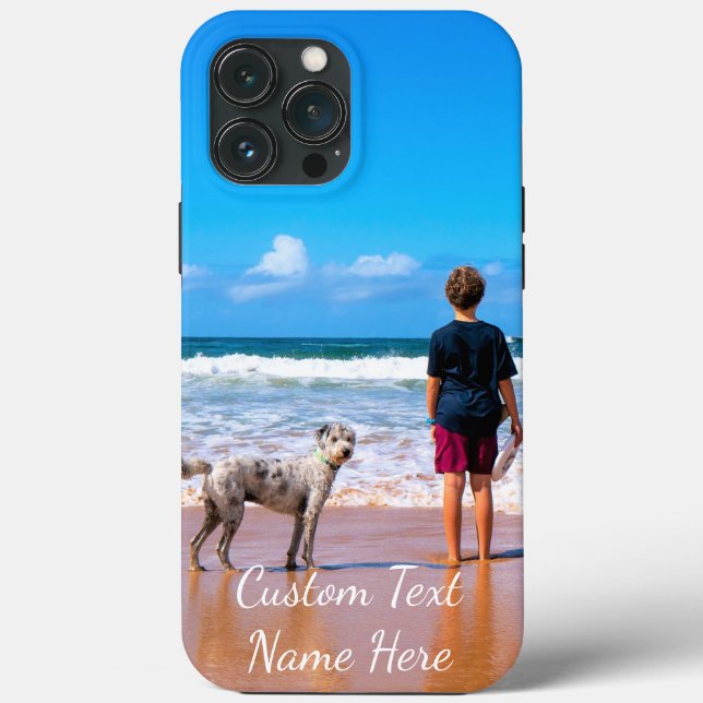 Custom Photo and Text Your Summer Design With Pets Case-Mate iPhone Case (Back)