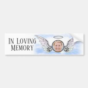Custom Photo Angel Wings Car Magnet Bumper Sticker