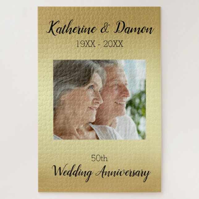 Custom Photo Anniversary Jigsaw Puzzle (Vertical)