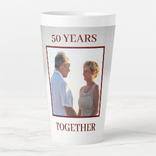 Custom Photo Anniversary Latte Mug
