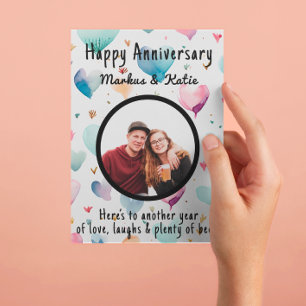 Custom Photo Anniversary Postcard