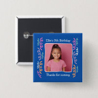 Custom Photo Any Age Birthday Party Streamers