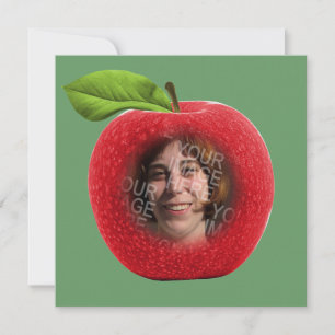 Custom Photo Apple Face Invitation