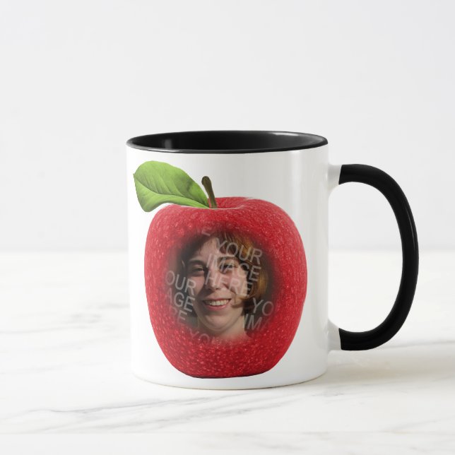 Custom Photo Apple Face Mug (Right)